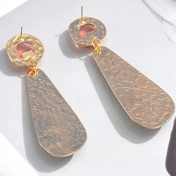 Zara Selena Gomez Gold Purple Resin Earrings - Picture 9 of 9